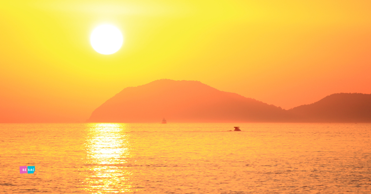 Sunce, zalazak more