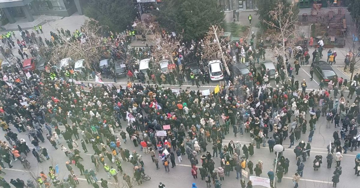 Fotografija protesta iz Novog sADA