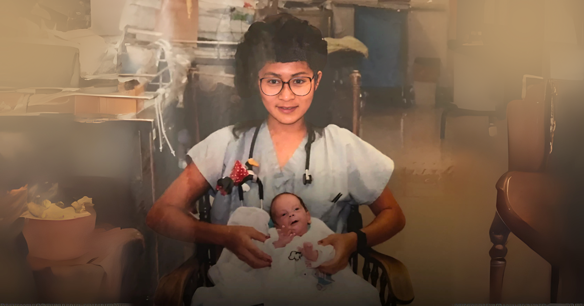 Vilma Wong drži prevremeno rođenu bebu