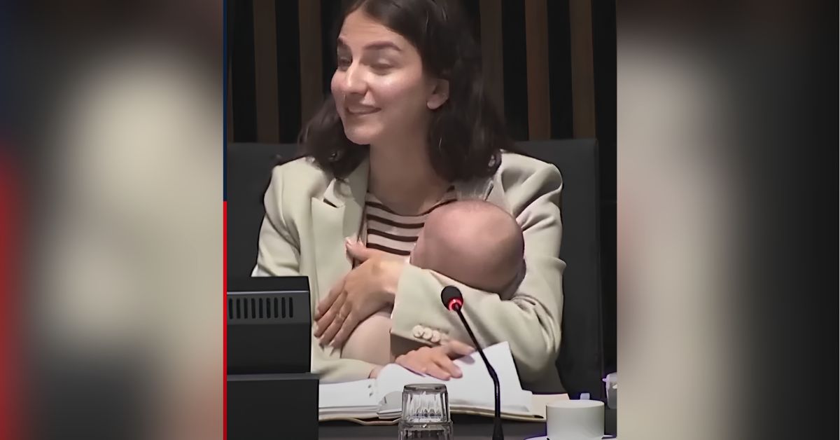 Švedska ministarka sa bebom na sednici